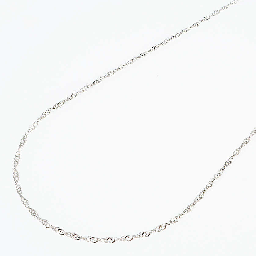 18k white gold mens necklace